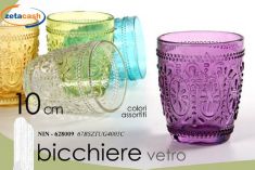 BICCHIERE COLORATO DECORATO