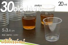 BICCHIERINI CIUPITO IN PLASTICA MONOUSO 2 CL 30 PEZZI