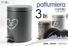 PATTUMIERA IN LATTA 3 LITRI CON PEDALE