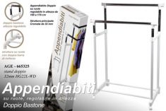 APPENDIABITI DOPPIO BIANCO SU RUOTE