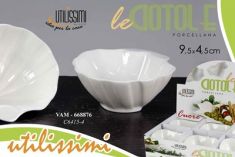 CIOTOLINA BIANCA IN CERAMICA CONCHIGLIA