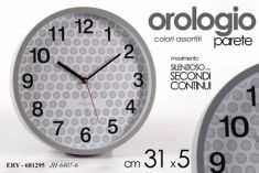 OROLOGIO TONDO DECORATO TORTORA