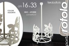 PORTAROTOLO CON FARFALLE H33 X 16CM