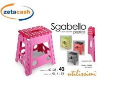 SGABELLO SALVASPAZIO RICHIUDIBILE IN PLASTICA CM 40X33 H 40