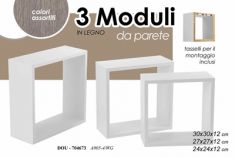 PENSILI QUADRATI 3 PZ. LIBERA ISTALLAZIONE CON KIT FISSAGGIO