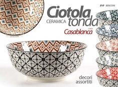 CIOTOLA IN CERAMICA A FANTASIA DIAM 18XH8 CM