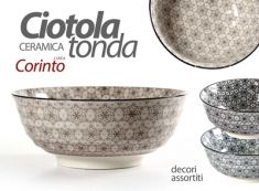 CIOTOLA IN CERAMICA TONDA CORINTO. D. 20 CM. - H. 8 CM