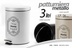 PATTUMIERA 3 LT. METALLO VINTAGE CON PEDALE