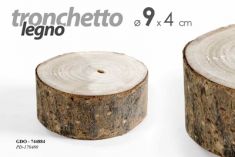 TONCO IN LEGNO PER DECORAZIONI CM 9 X H 4