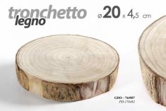 TRONCO IN LEGNO PER DECORAZIONI DIAM 20 XH 4 CM