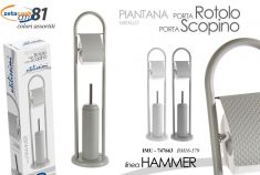 PIANTANA PORTAROTOLO E PORTASCOPINO IN METALLO HAMMER