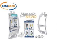 MENSOLA BAGNO IN PLASTICA PORTAOGGETTI CM 28X18XH56