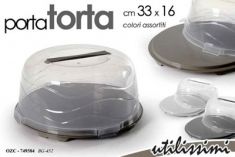 PORTA TORTA IN PLASTICA CON CUPOLA.