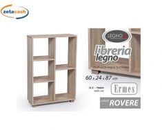 LIBRERIA ERMES COLORE ROVERE CM 60 X 24 X H 87