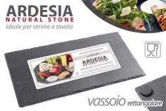 VASSOIO RETTANGOLARE IN ARDESIA NATURAL STONE PER ALIMENTI