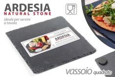 VASSOIO IN ARDESIA QUADRATO NATURAL STONE PER ALIMENTI