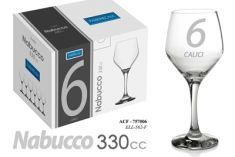 CALICE VINO NABUCCO 6 PZ. IN VETRO TRASPARENTE