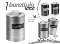 BARATTOLO IN LATTA TONDO CHIUSURA ERMETICA CON COPERCHIO