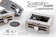 COFANETTO CON COPERCHIO 2 SCOMPARTI SHABBY