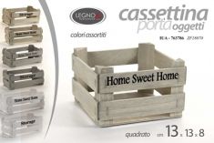 CASSETTA LEGNO QUADRATA 12X12 CM