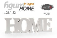 SCRITTA HOME BIANCA IN LEGNO