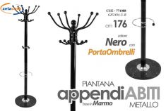 APPENDIABITI PIANTANA NERA IN METALLO