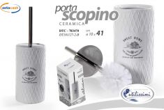 PORTASCOPINO IN CERAMICA BIANCO