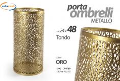 PORTAOMBRELLI IN METALLO ORO