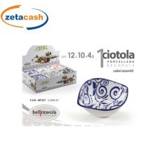 CIOTOLA IN CERAMICA FORMA DI FOGLIA CM 12X10X4.5 CM