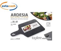 TAGLIERE IN ARDESIA RETTANGOLARE 30 X 18 CM.