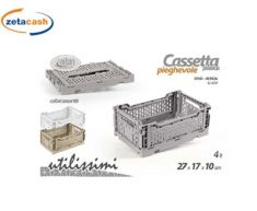 CASSETTA PIEGHEVOLE PLASTICA MANICI 27X17X10 CM 4L ASS
