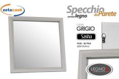 SPECCHIO CORNICE GRIGIA 30X30 CM