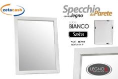 SPECCHIO CORNICE BIANCA 30X40 CM