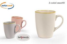 TAZZA MUG COLAZIONE COLORI ASSORTITI CM 11 X DIAM 9