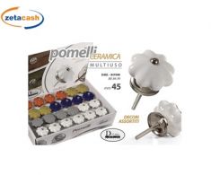 POMELLO IN CERAMICA A FORMA DI FIORE 45 MM