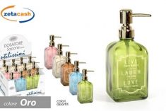 DOSATORE BAGNO QUADRATO IN VETRO 450 ML