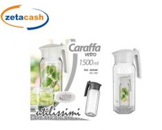 CARAFFA IN VETRO CON TAPPO IN PLASTICA 1 5 LT