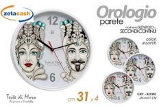 OROLOGIO TONDO DA PARETE TESTE DI MORO DIAM 31 CM