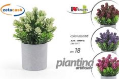 PIANTINA VASO CILINDRICO EFFETTO CEMENTO FIORI COL ASS H19CM