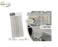 RIVESTIMENTO PARETE EFFETTO PIETRA 3D BIANCO SABBIATO