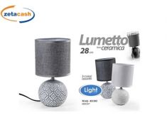 LUME PICCOLO CERAMICA PARALUME TESSUTO H25CM ASS