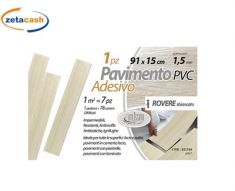 PAVIMENTO ADESIVO PVC EFFETTO LEGNO SBIANCATO 16X91CM