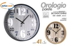 OROLOGIO D41CM BIANCO INTERNO EFF LEGNO ASS
