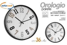 OROLOGIO D36CM NERO NUMERI/NUMERI ROMANI ASS