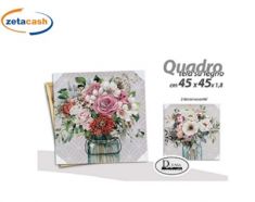 QUADRO FIORI CON VASO 45 X 45 CM IMMAGINI ASSORTITE
