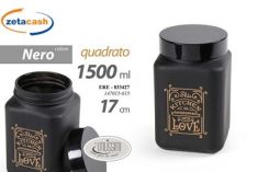 BARATTOLO IN VETRO NERO 1.5 LT