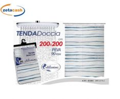 TENDA DOCCIA PEVA BIANCA CON FANTASIA 200 X 200 CM