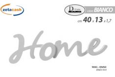 SCRITTA HOME IN LEGNO BIANCO 40 X 13 X 2 CM