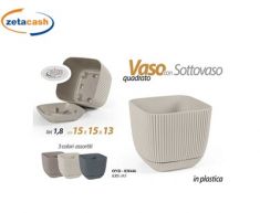PORTAVASO CON SOTTOVASO QUADRATO 15 X 13 CM