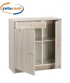 MOBILE A 2 ANTE E CON UN CASSETTO COLORE OLMO CHIARO